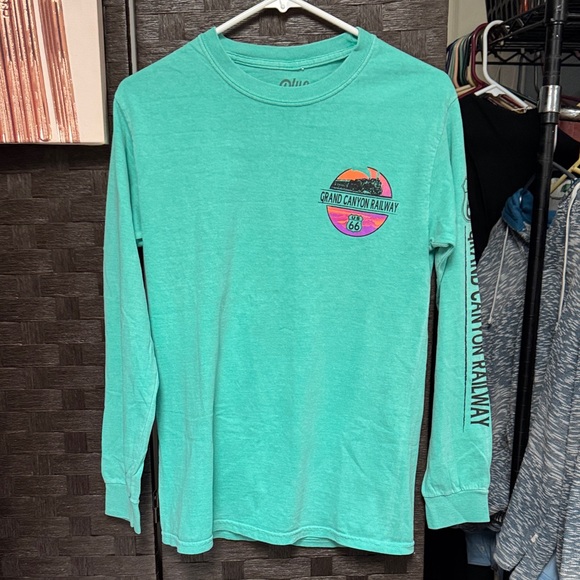 Blue 84 Other - Blue 84 Teal Long Sleeve Tee with Grand Canyon Railway Design